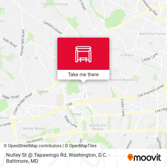 Mapa de Nutley St @ Tapawingo Rd