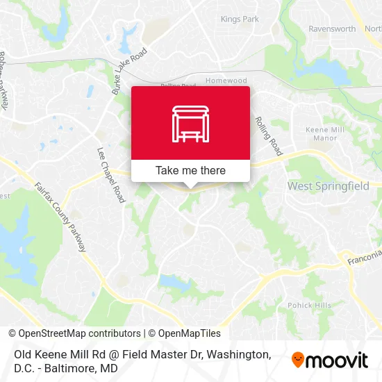 Old Keene Mill Rd @ Field Master Dr map