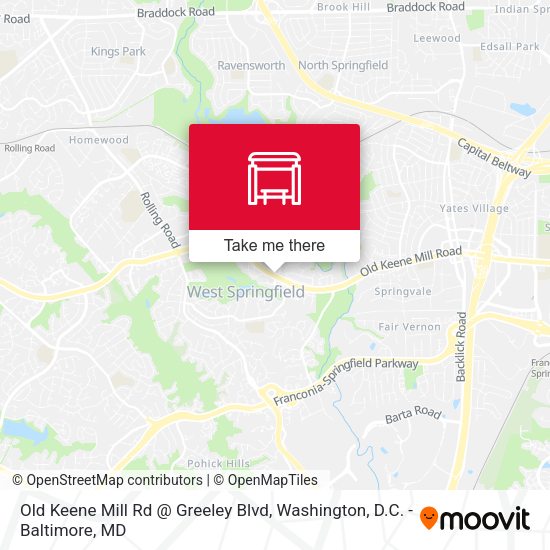 Old Keene Mill Rd @ Greeley Blvd map