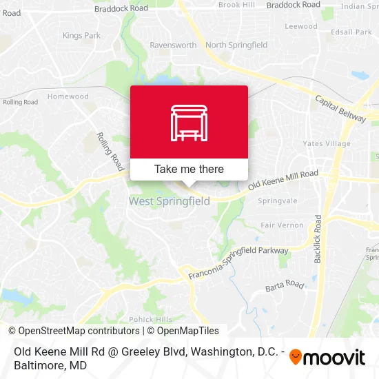 Old Keene Mill Rd @ Greeley Blvd map