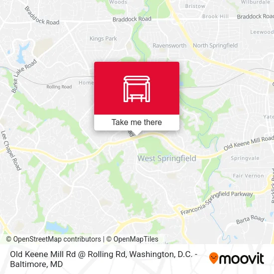 Mapa de Old Keene Mill Rd @ Rolling Rd