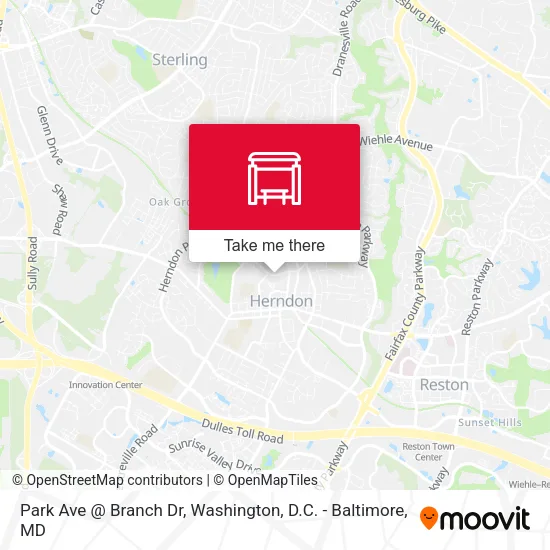 Park Ave @ Branch Dr map