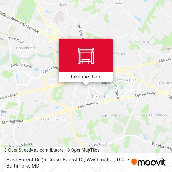 Post Forest Dr @ Cedar Forest Dr map
