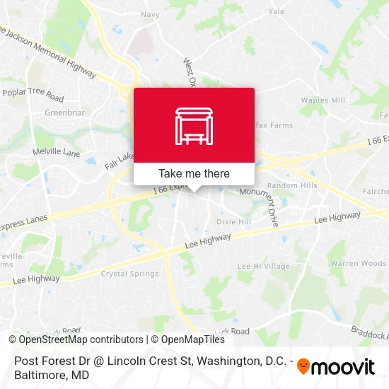 Post Forest Dr @ Lincoln Crest St map