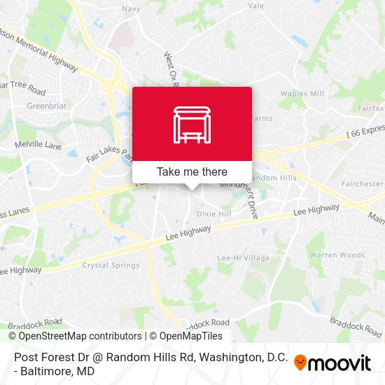 Post Forest Dr @ Random Hills Rd map