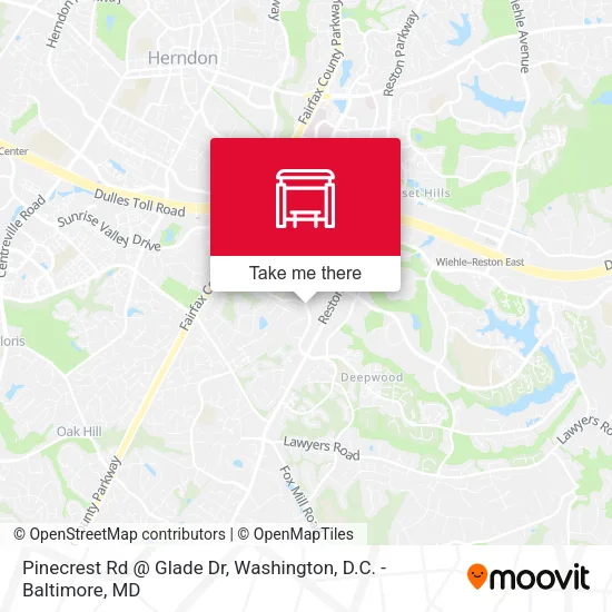 Pinecrest Rd @ Glade Dr map