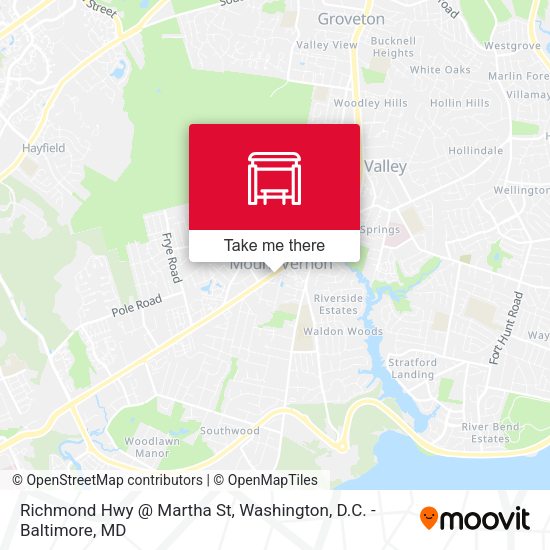 Richmond Hwy @ Martha St map