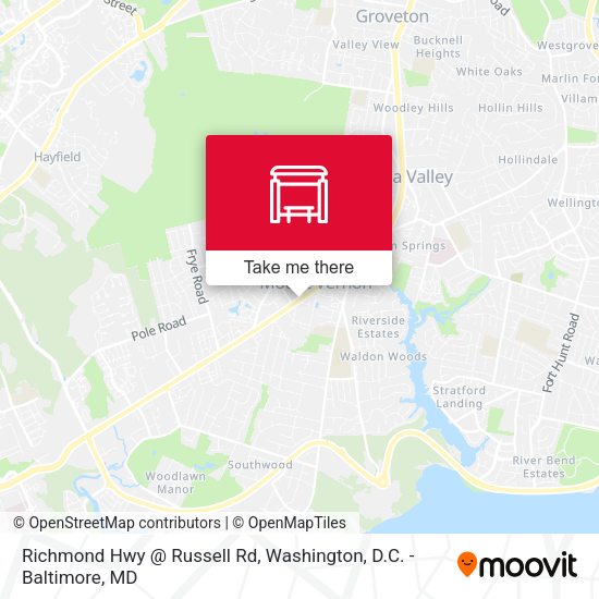 Mapa de Richmond Hwy @ Russell Rd