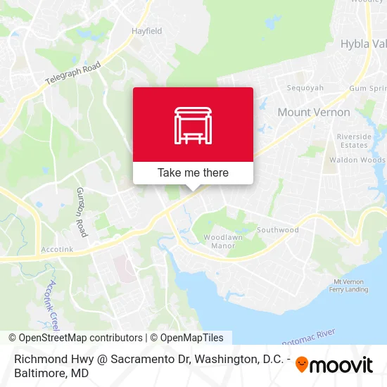 Mapa de Richmond Hwy @ Sacramento Dr