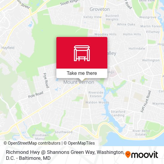 Mapa de Richmond Hwy @ Shannons Green Way