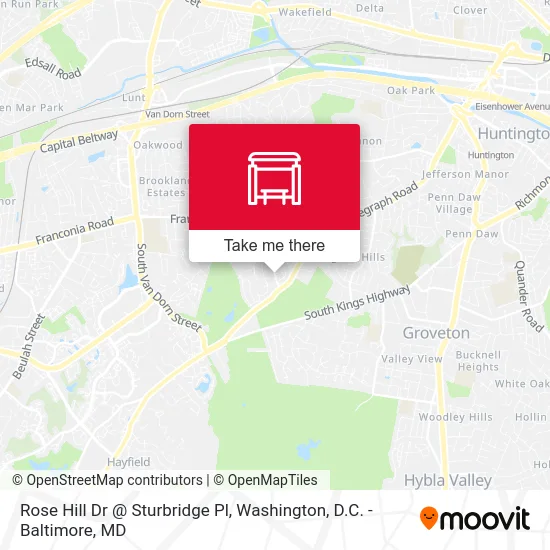 Rose Hill Dr @ Sturbridge Pl map