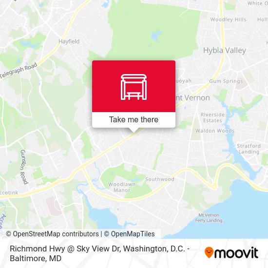 Richmond Hwy @ Sky View Dr map