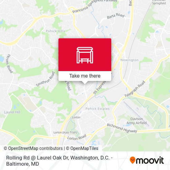 Rolling Rd @ Laurel Oak Dr map
