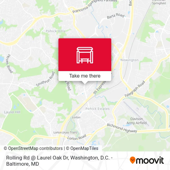 Rolling Rd @ Laurel Oak Dr map