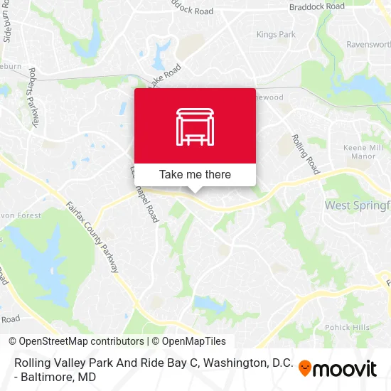 Rolling Valley Park And Ride Bay C map