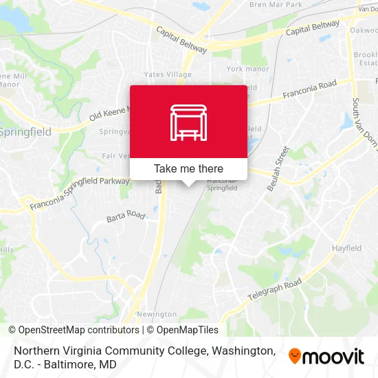 Mapa de Northern Virginia Community College