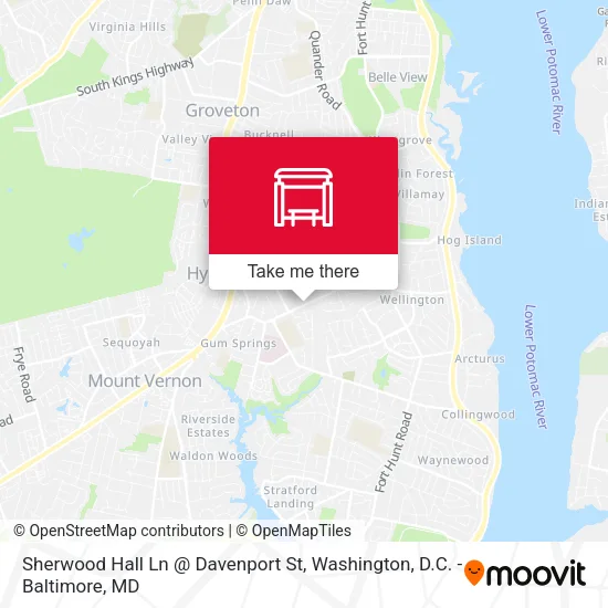 Sherwood Hall Ln @ Davenport St map
