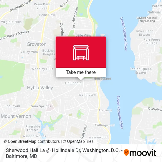 Sherwood Hall La @ Hollindale Dr map