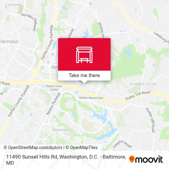 11490 Sunset Hills Rd map