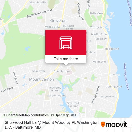Mapa de Sherwood Hall La @ Mount Woodley Pl