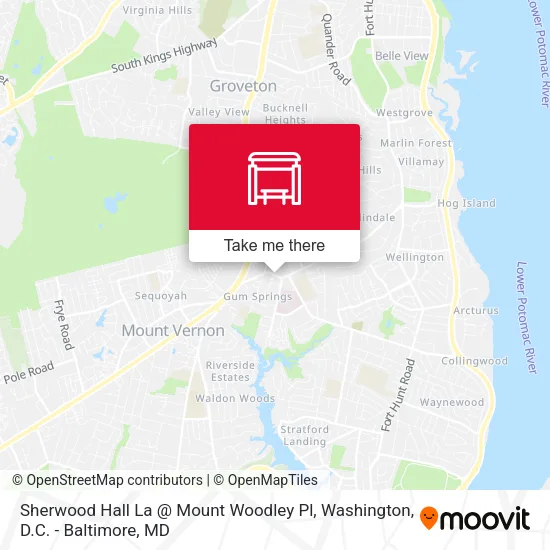 Mapa de Sherwood Hall La @ Mount Woodley Pl