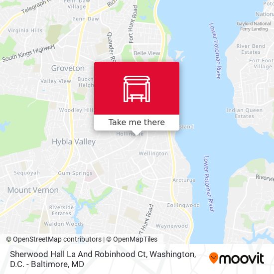 Sherwood Hall La And Robinhood Ct map