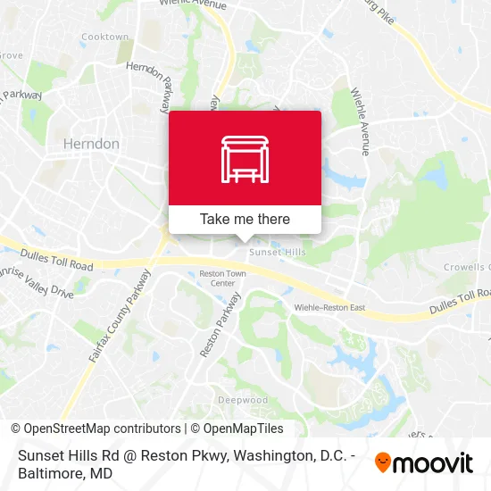 Sunset Hills Rd @ Reston Pkwy map