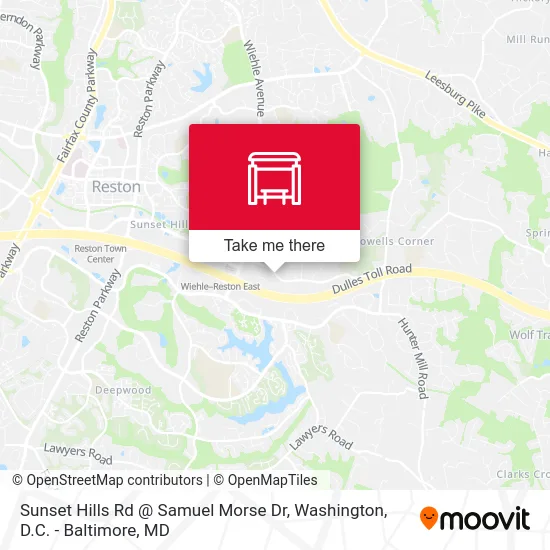 Sunset Hills Rd @ Samuel Morse Dr map