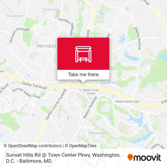 Sunset Hills Rd @ Town Center Pkwy map