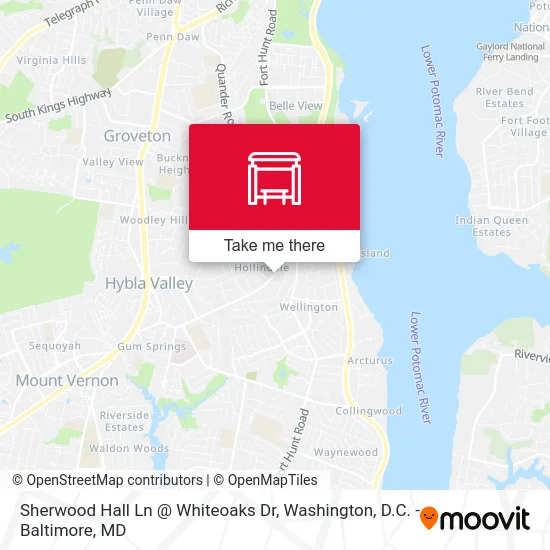 Sherwood Hall Ln @ Whiteoaks Dr map