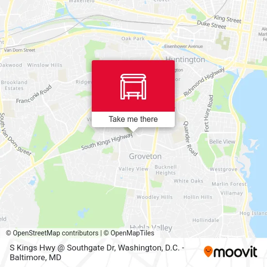 S Kings Hwy @ Southgate Dr map