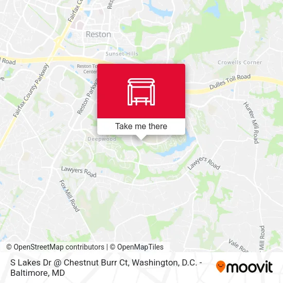 S Lakes Dr @ Chestnut Burr Ct map