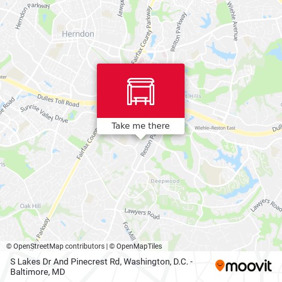 S Lakes Dr And Pinecrest Rd map