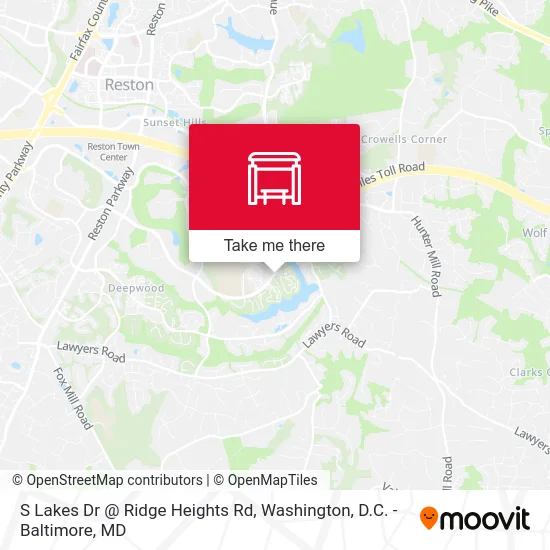 S Lakes Dr @ Ridge Heights Rd map