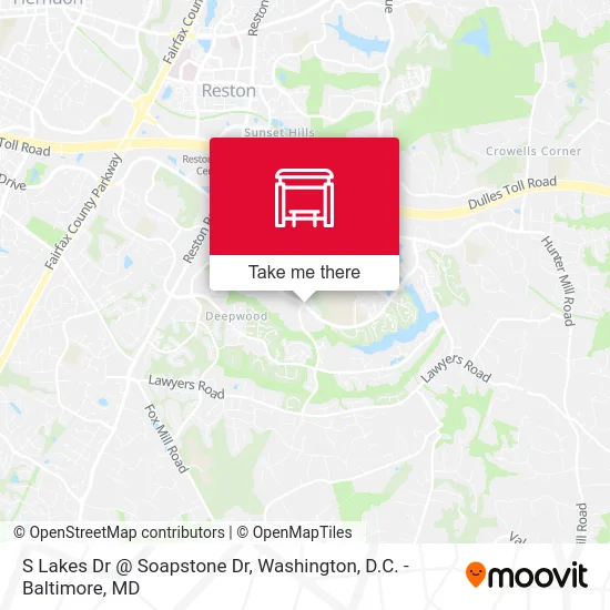 S Lakes Dr @ Soapstone Dr map