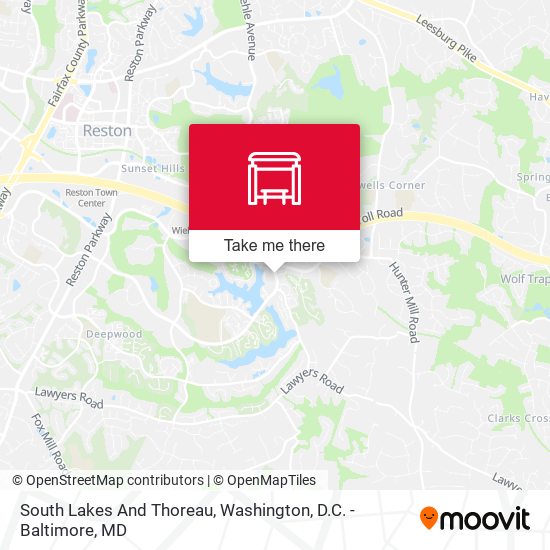 South Lakes And Thoreau map