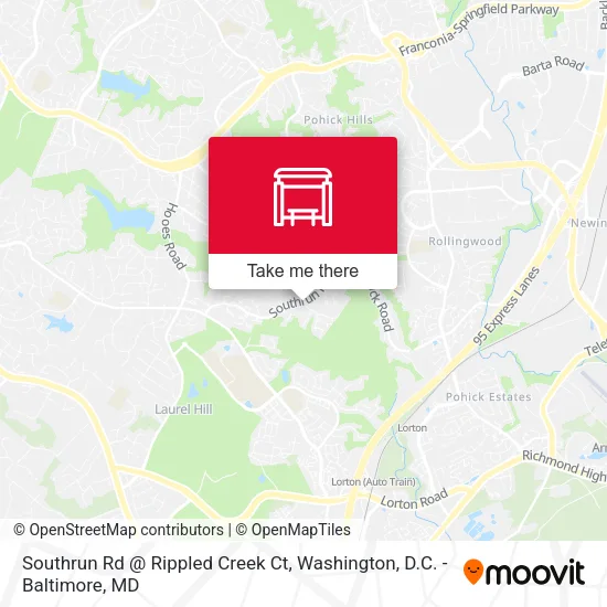 Southrun Rd @ Rippled Creek Ct map