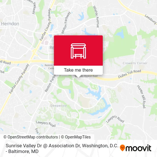 Sunrise Valley Dr @ Association Dr map