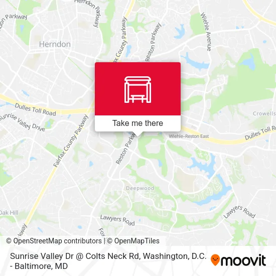 Sunrise Valley Dr @ Colts Neck Rd map