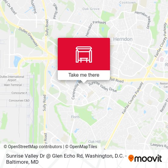 Mapa de Sunrise Valley Dr @ Glen Echo Rd