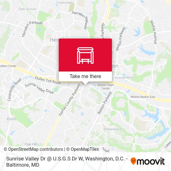Sunrise Valley Dr @ U.S.G.S Dr W map