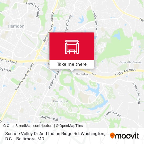 Sunrise Valley Dr And Indian Ridge Rd map