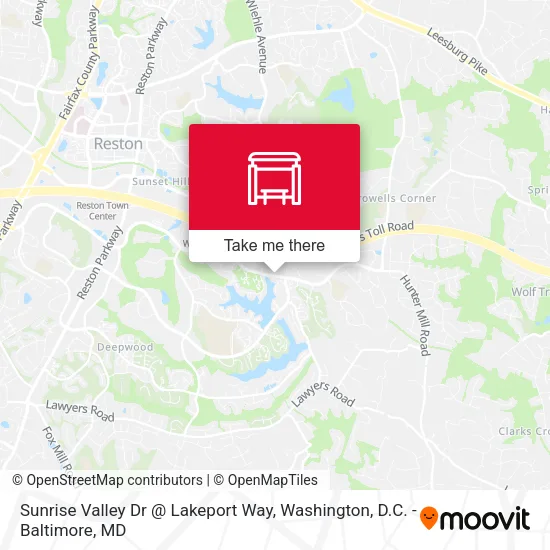 Sunrise Valley Dr @ Lakeport Way map