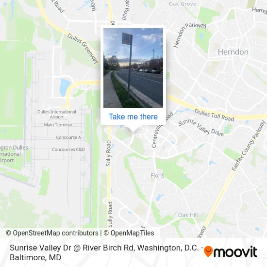 Sunrise Valley Dr @ River Birch Rd map