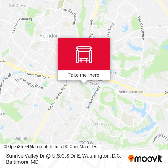Sunrise Valley Dr @ U.S.G.S Dr E map