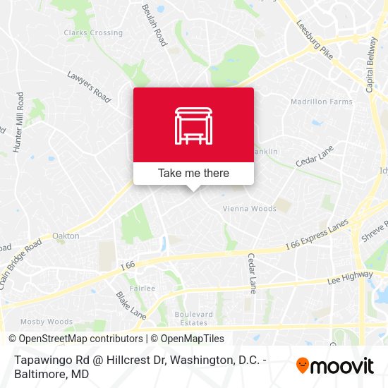 Tapawingo Rd @ Hillcrest Dr map