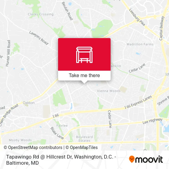 Tapawingo Rd @ Hillcrest Dr map