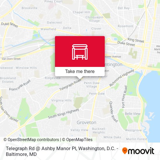 Mapa de Telegraph Rd @ Ashby Manor Pl