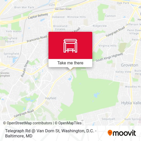 Telegraph Rd @ Van Dorn St map