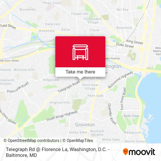 Telegraph Rd @ Florence La map